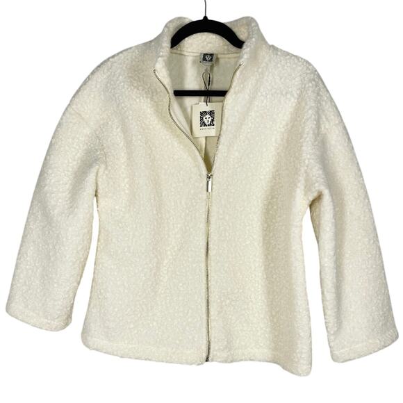 NWT, Anne Klein, Size Small, Off White Bouclé Zip-Up Jacket, Lightweight, Office - Picture 1 of 5